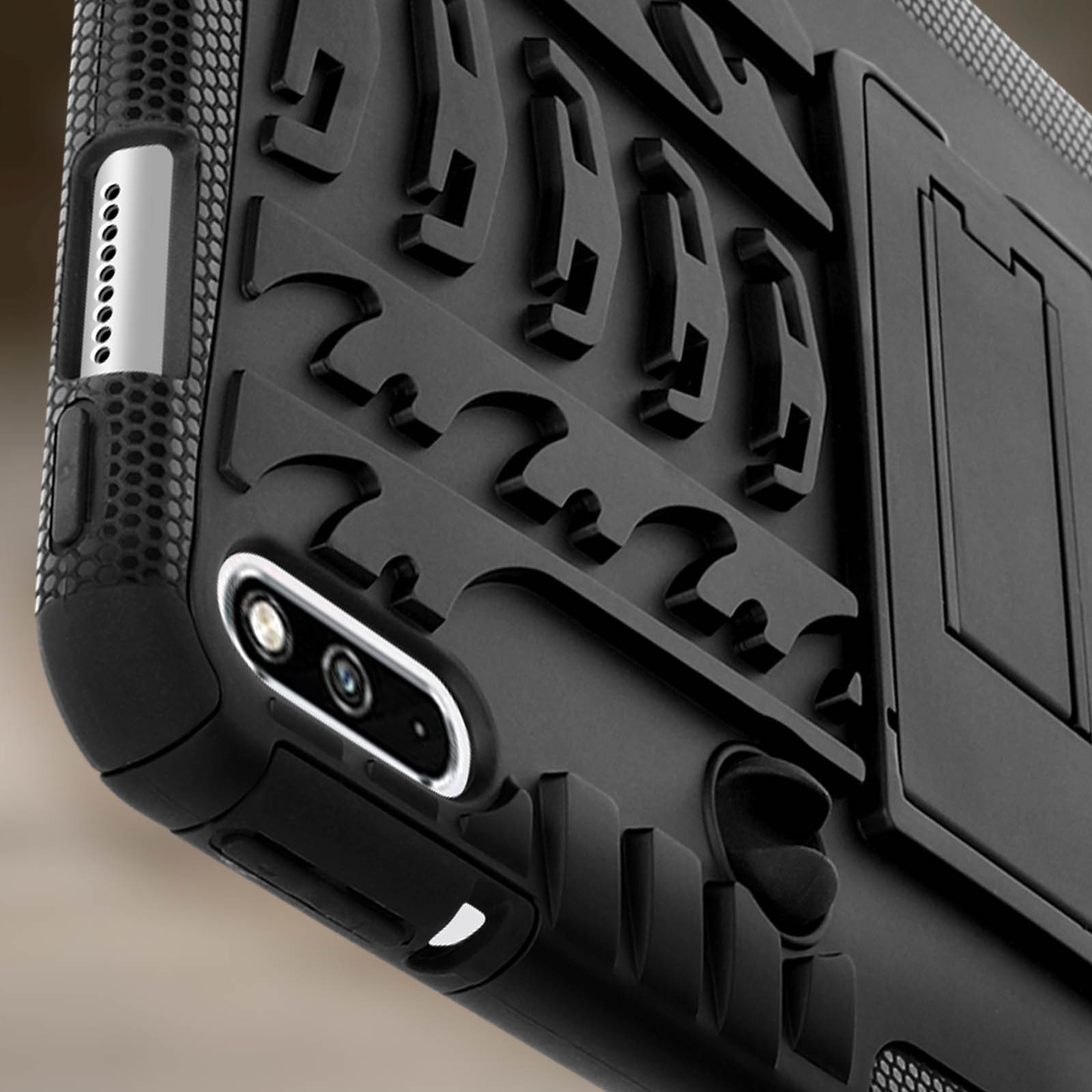 AVIZAR Quadro Series Schwarz für und Backcover Huawei Schutzhüllen Polycarbonat Silikongel