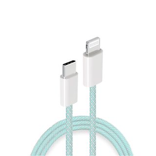 Cargador  - Cable De Carga Rápida Smartek Usb-c A Lightning Trenzado 20w Azul SMARTEK, Azul