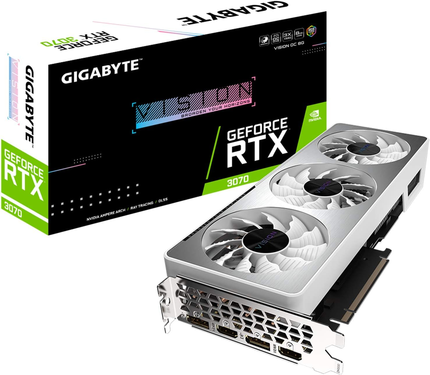 GIGABYTE GeForce RTX 3070 Vision Grafikkarte) (NVIDIA, OC