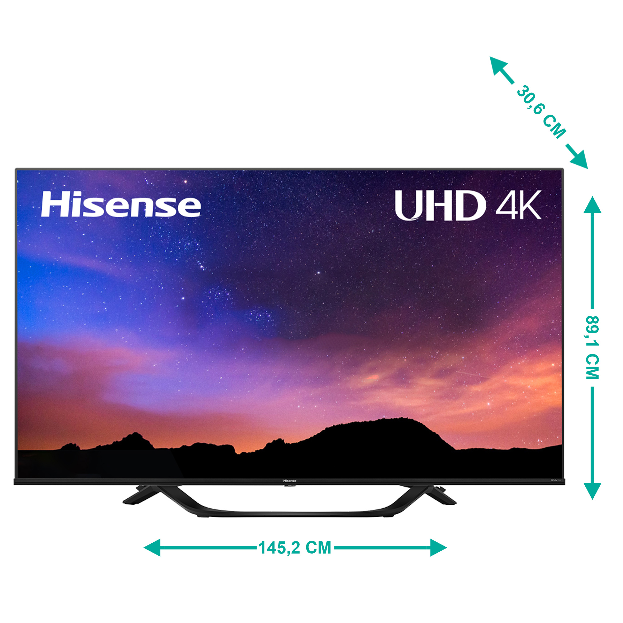 cm, TV 65A63H Smart 65 4K) UHD HISENSE / 164 (Flat, Zoll