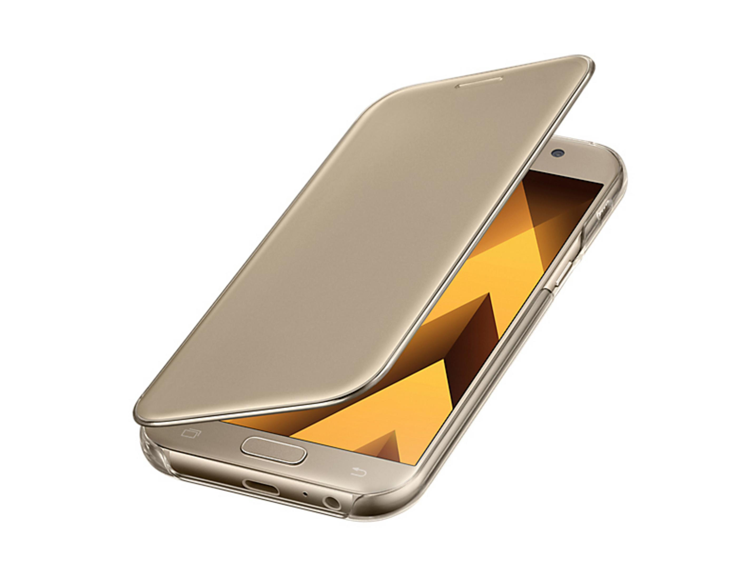 (2017), Samsung, CLEAR EF-ZA520 Bookcover, SAMSUNG Galaxy A5 VIEW 2017 GOLD A5 COVER, Gold GAL.