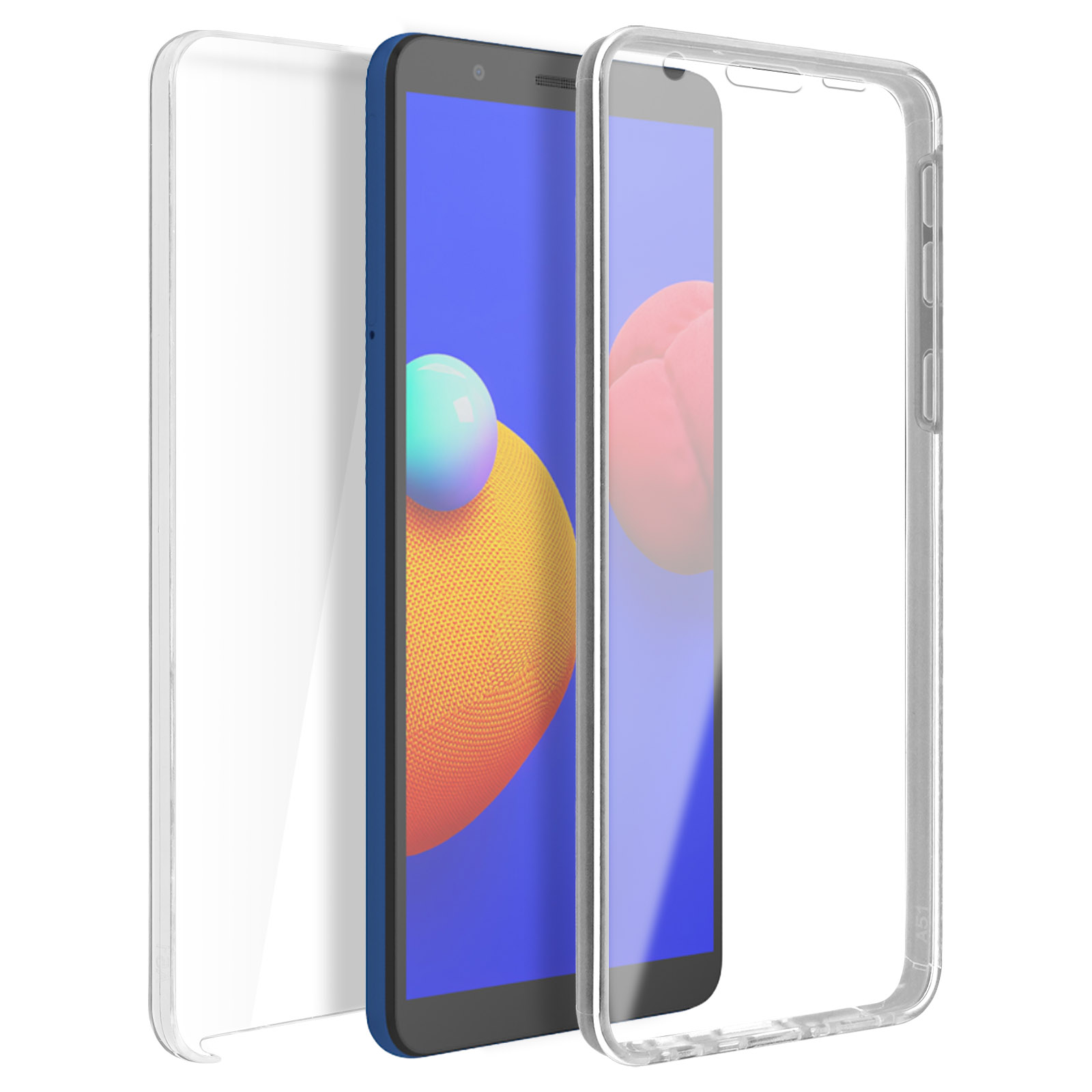 Transparent AVIZAR Series, Samsung, A01 Rundumschutz Galaxy Full Cover, Core,