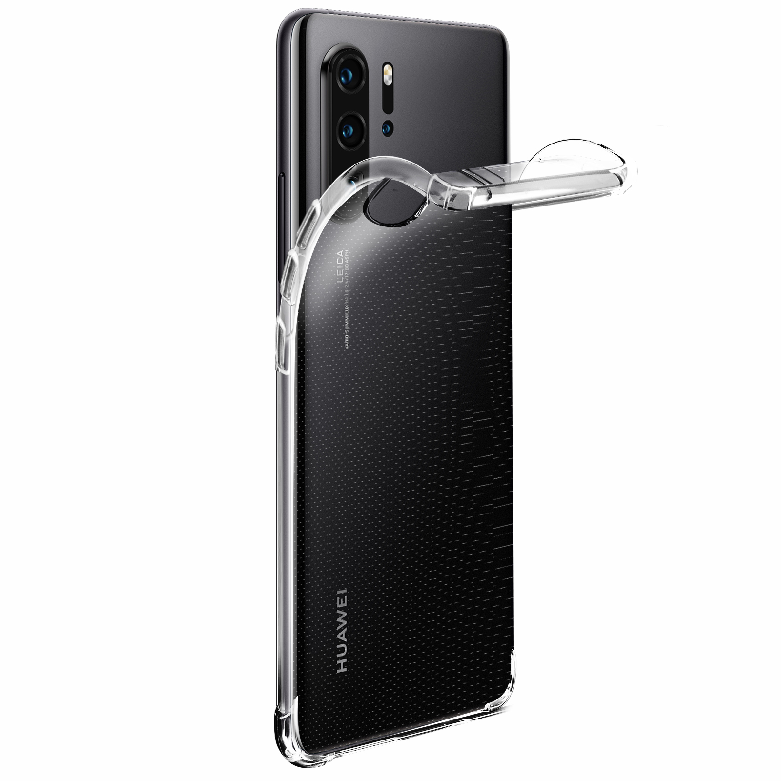 Una custodia trasparente per telefono su un telefono.