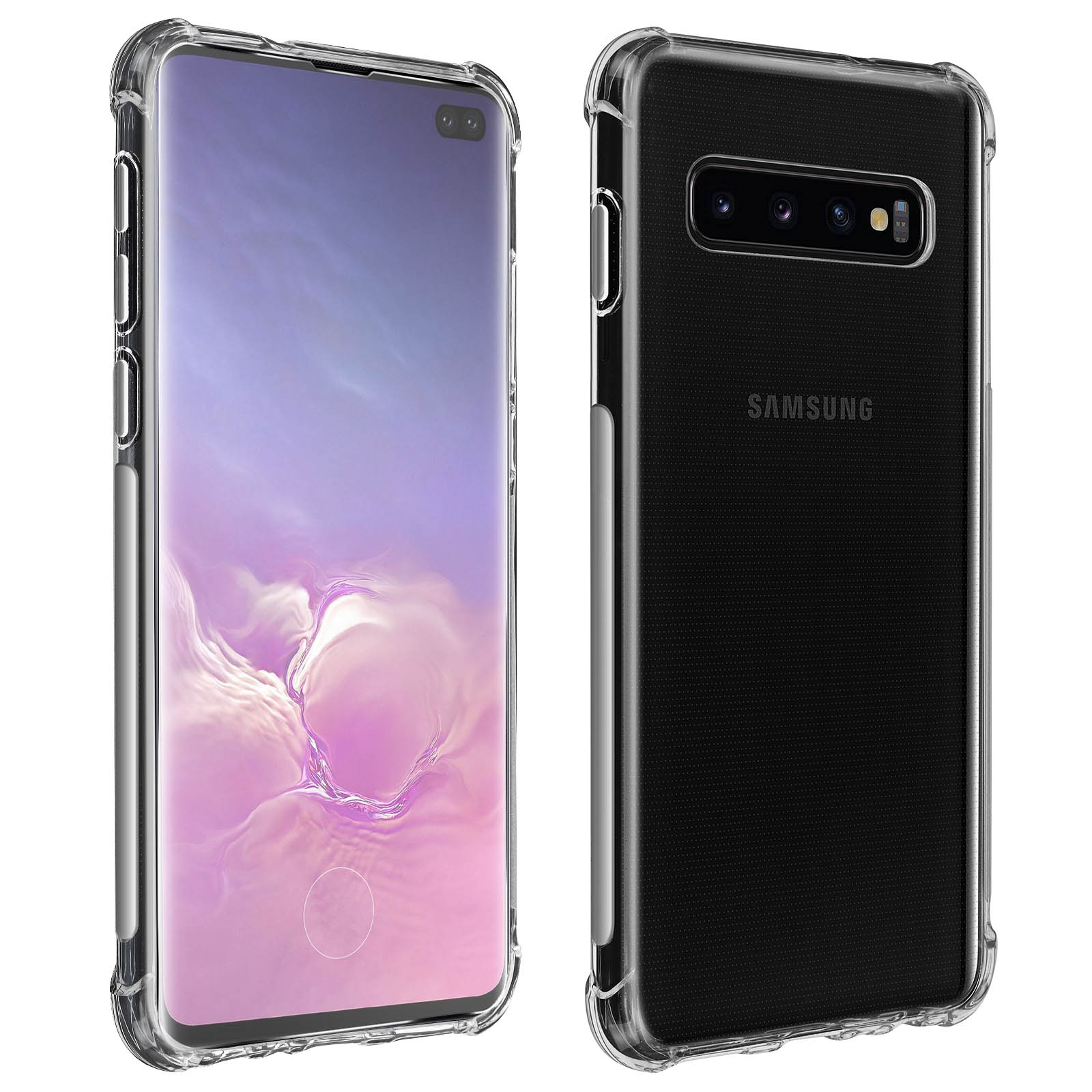 AVIZAR Prems Series, Samsung, S10 Plus, Backcover, Transparent Galaxy