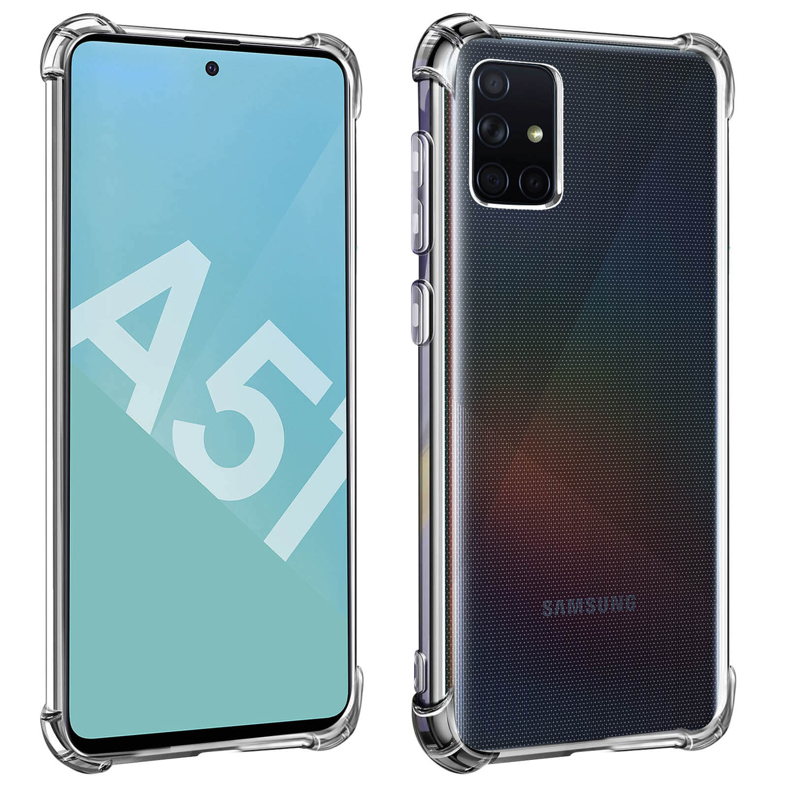AVIZAR Refined Series, Backcover, Samsung, A51, Transparent Galaxy