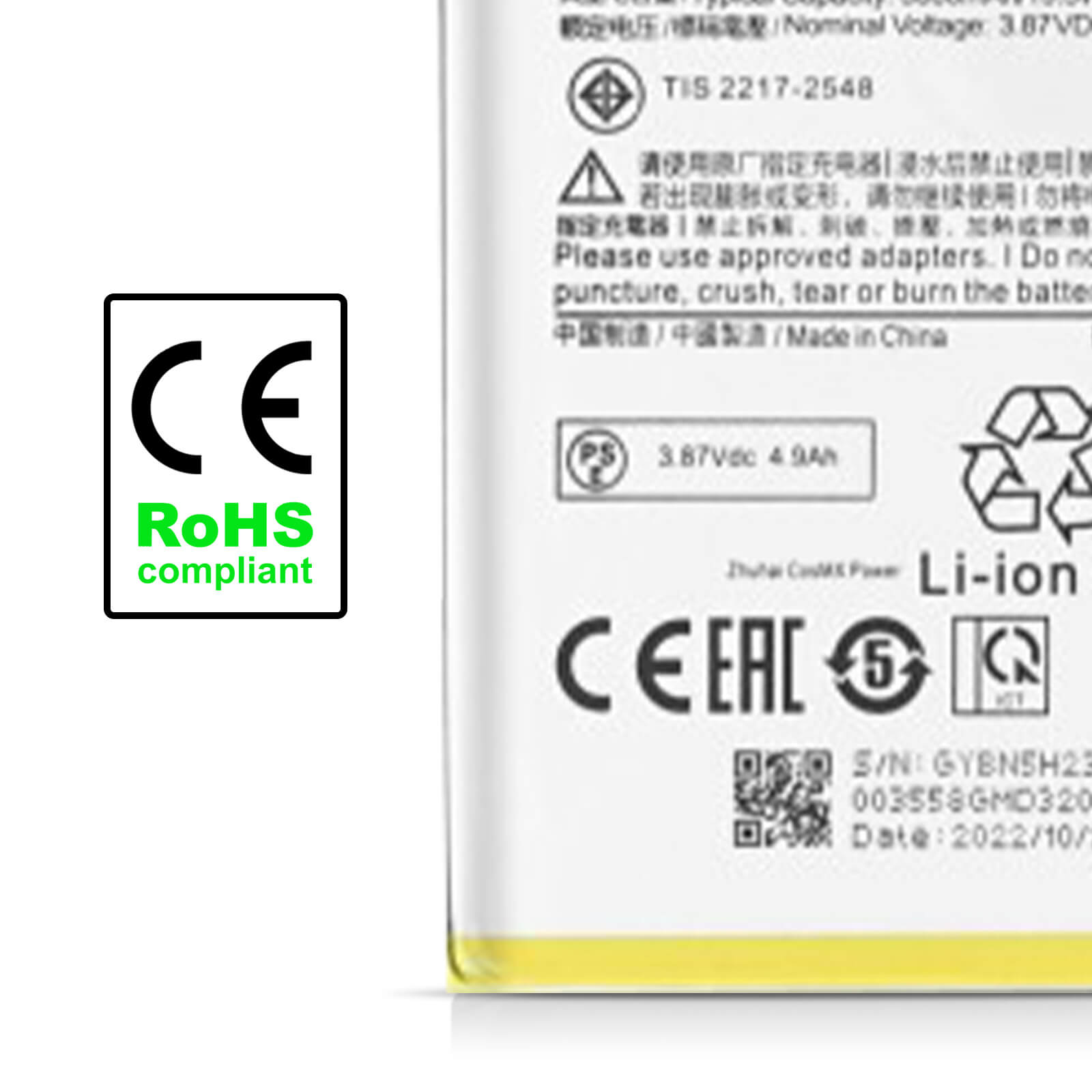 Akkus CLAPPIO BN5H ersetzt 5000mAh, BAT-MPS-BN5H