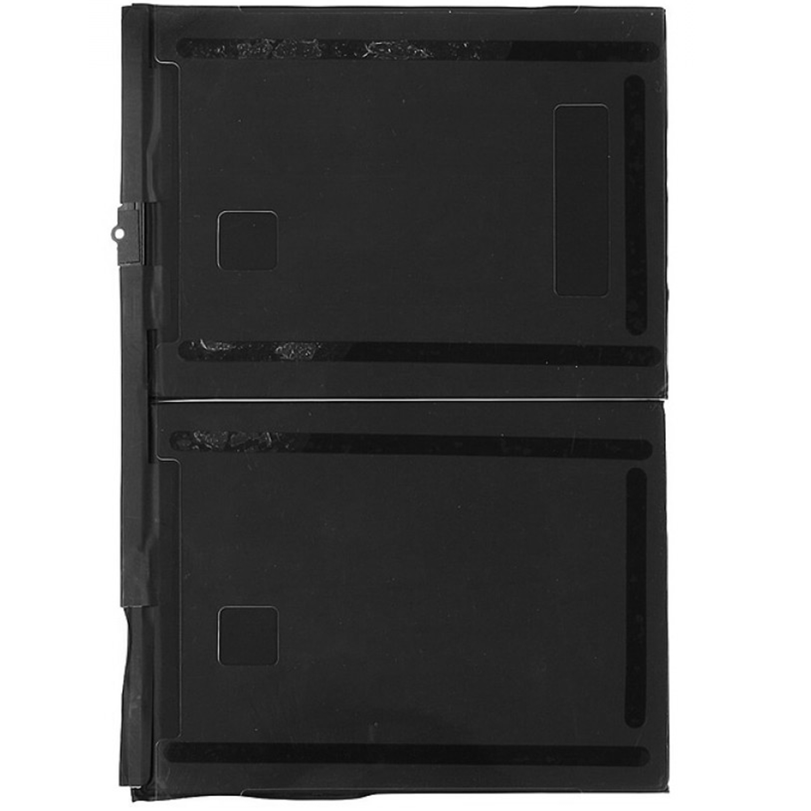 Dos baterías rectangulares negras, con una etiqueta visible en la parte superior.
