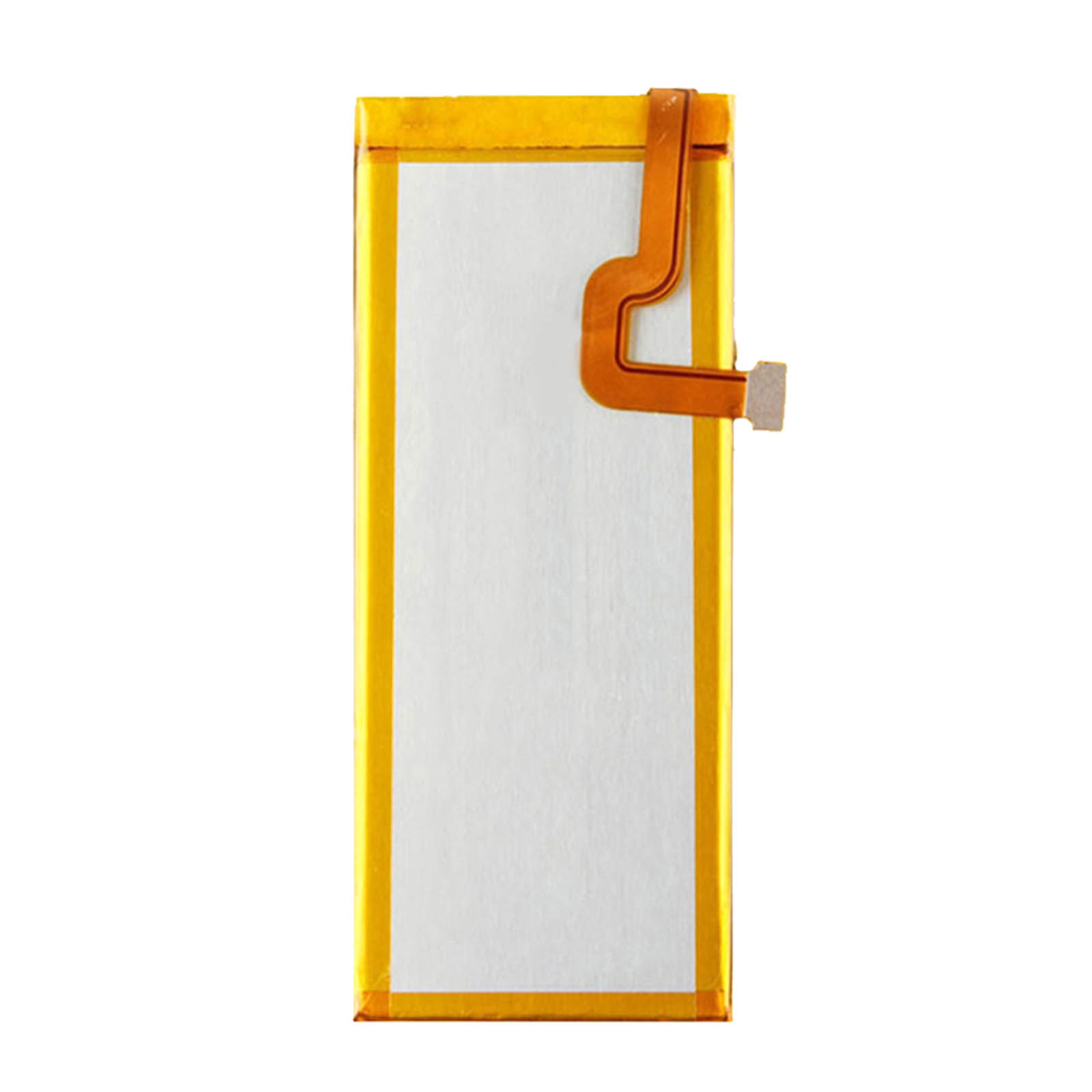 Una celda de batería con un marco amarillo.