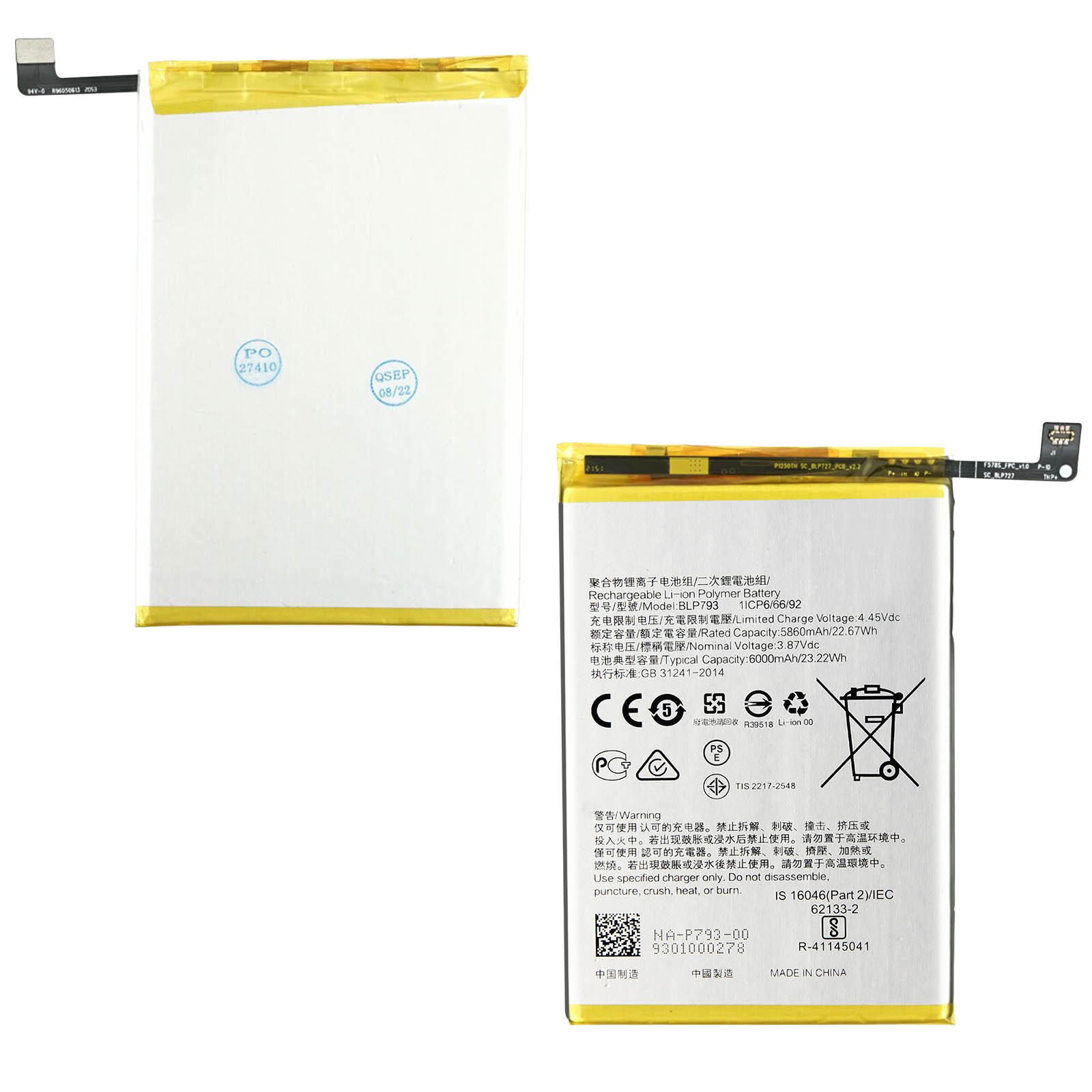 CLAPPIO 6000mAh, ersetzt BLP793 BAT-MPS-BLP793 Akkus