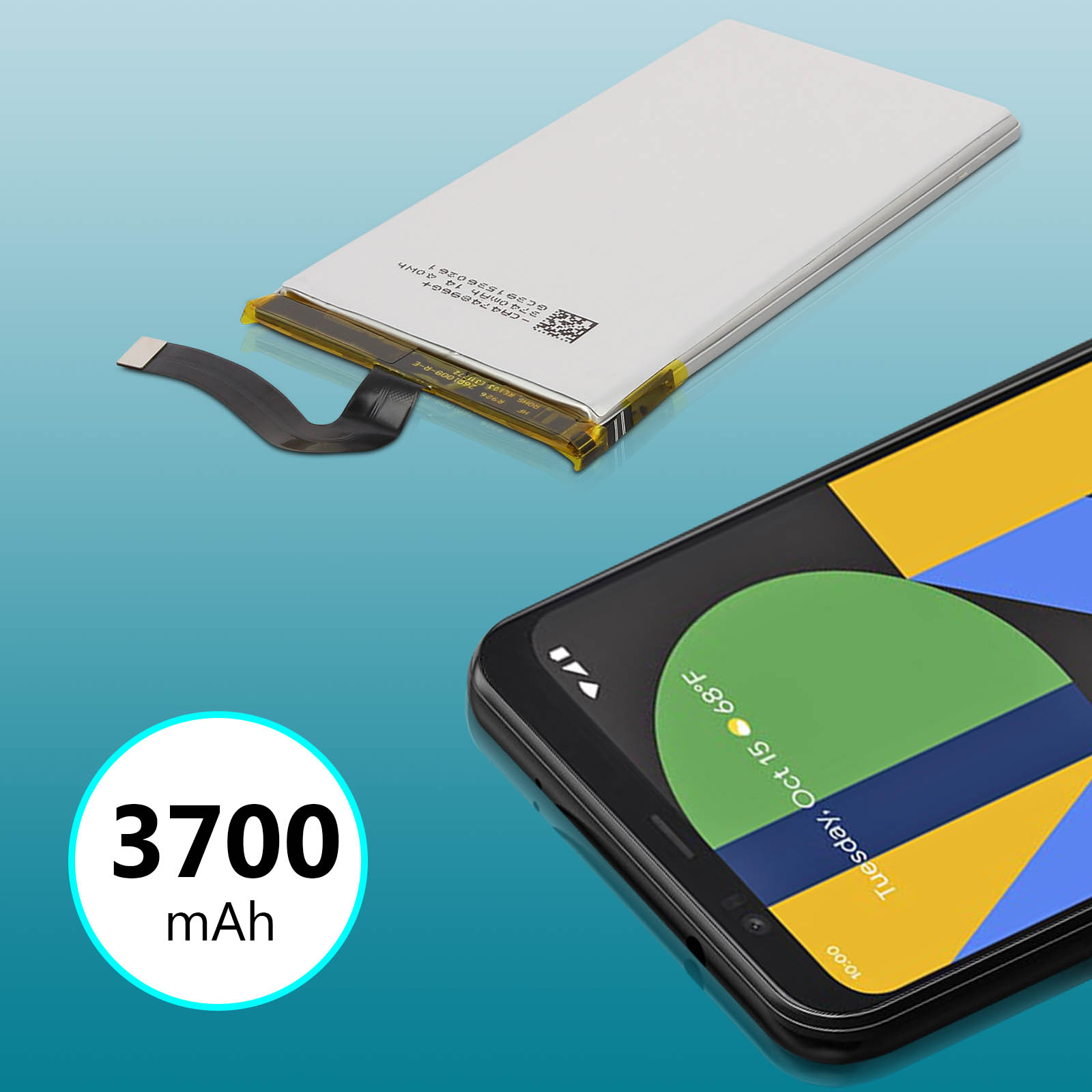 CLAPPIO Google G020J-B 3700 mAh Akku BAT-OEM-PX4XL Akkus