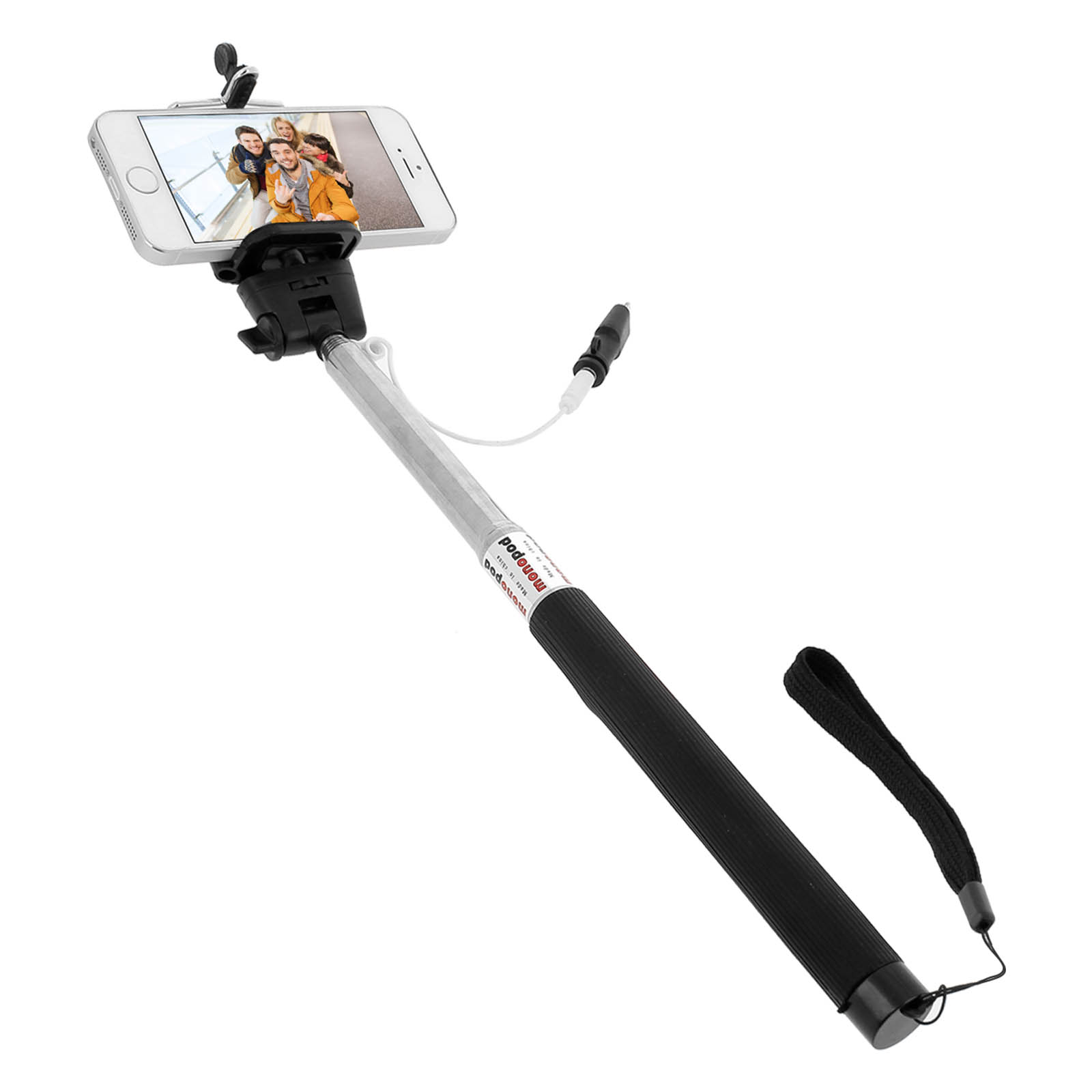 AVIZAR Selfiestick Silber Selfie-Sticks Anschluss Teleskoparm, Lightning mit