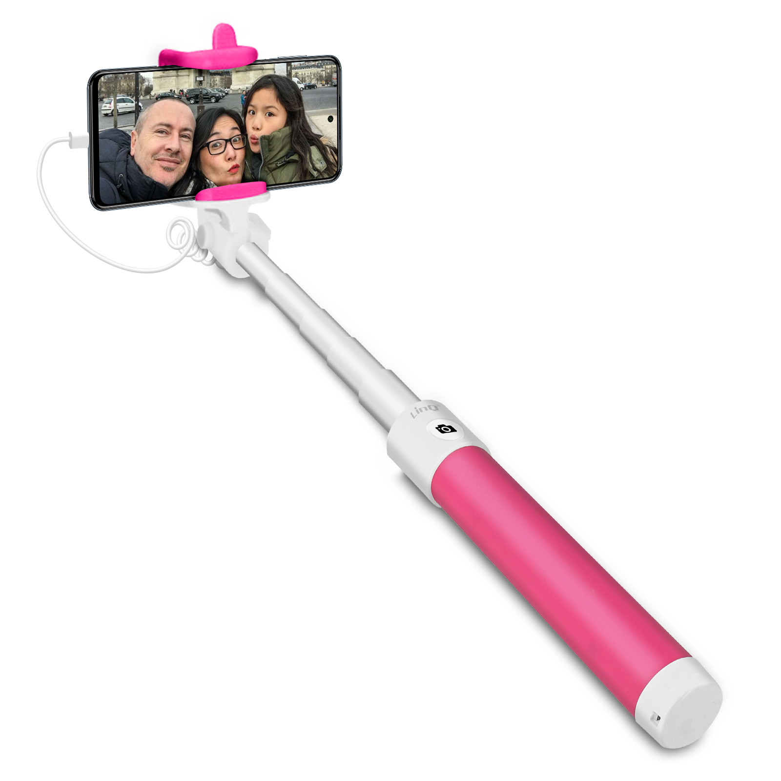 LINQ USB-C Selfie Rosa Selfie-Sticks Stick