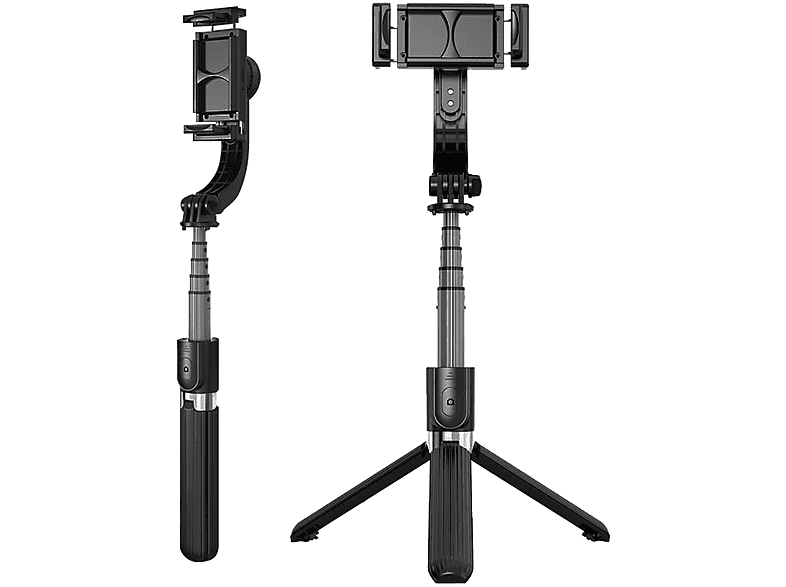 AVIZAR SSTRL08 Bluetooth Selfie-Stick mit Stativ Stabilisatoren Schwarz
