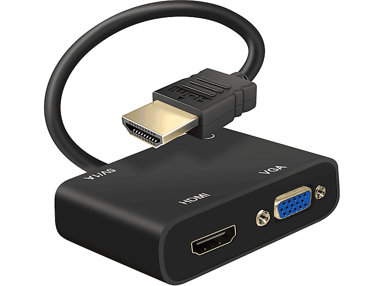 AVIZAR HDMI / HDMI + VGA mit 3.5mm Anschluss USB-Hub Schwarz | SATURN