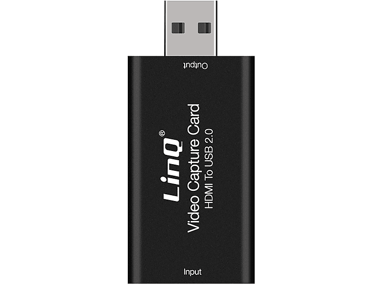 LINQ HDMI zu USB Videoaufnahmekarte Videoaufnahmekarten Universal, Schwarz