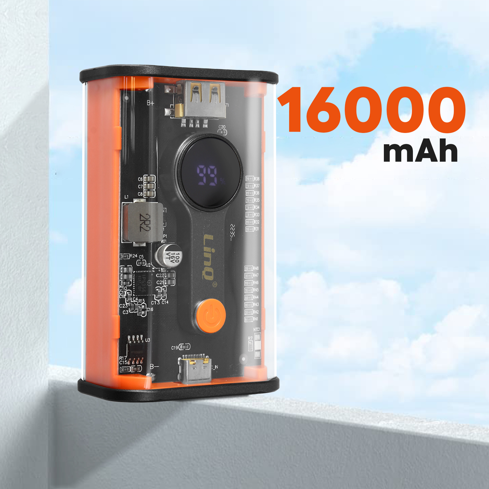 TM16000 LINQ Powerbanks Orange Universal,