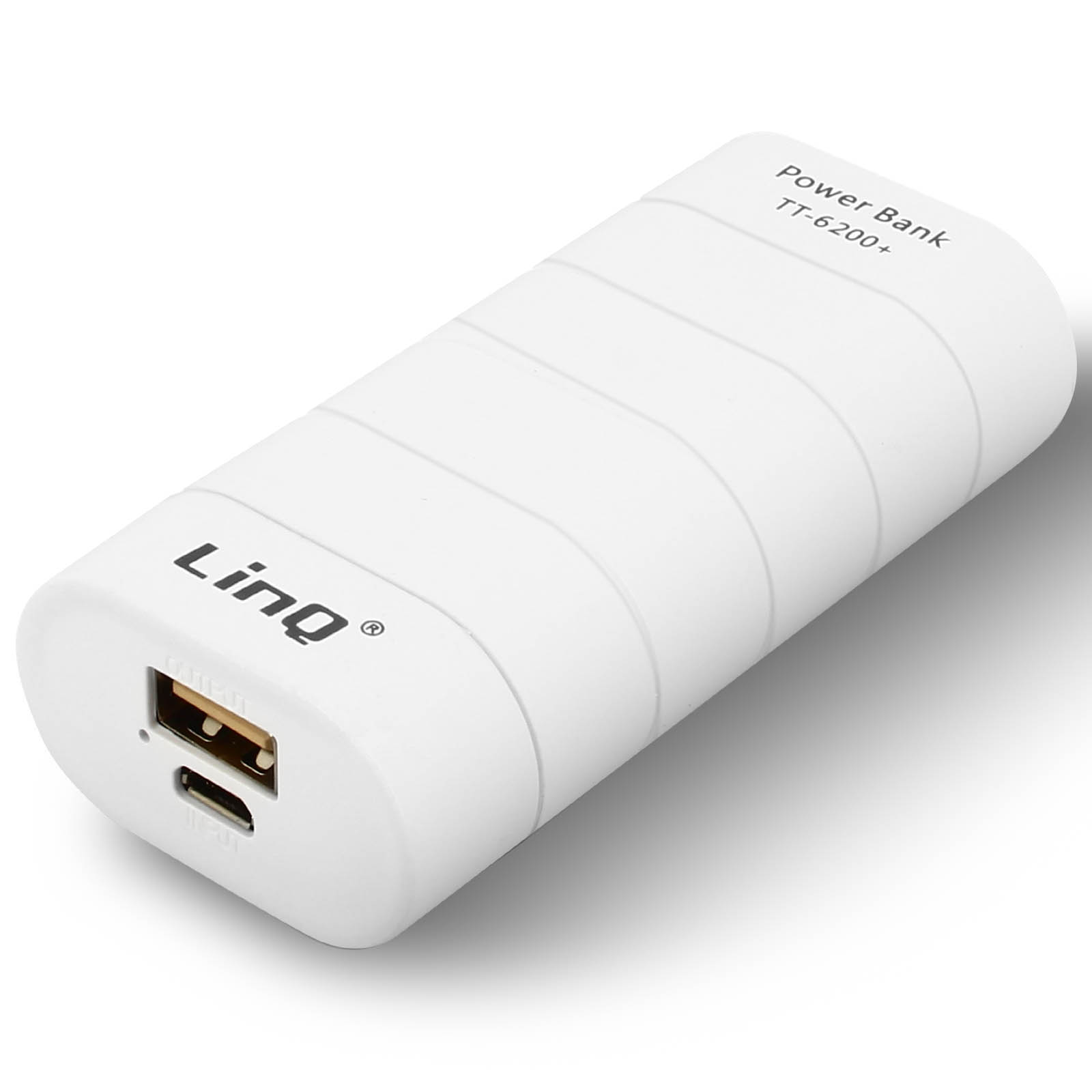 LINQ TT62 Powerbank, 6000 mAh Powerbanks Universal, Weiß Ladegerät