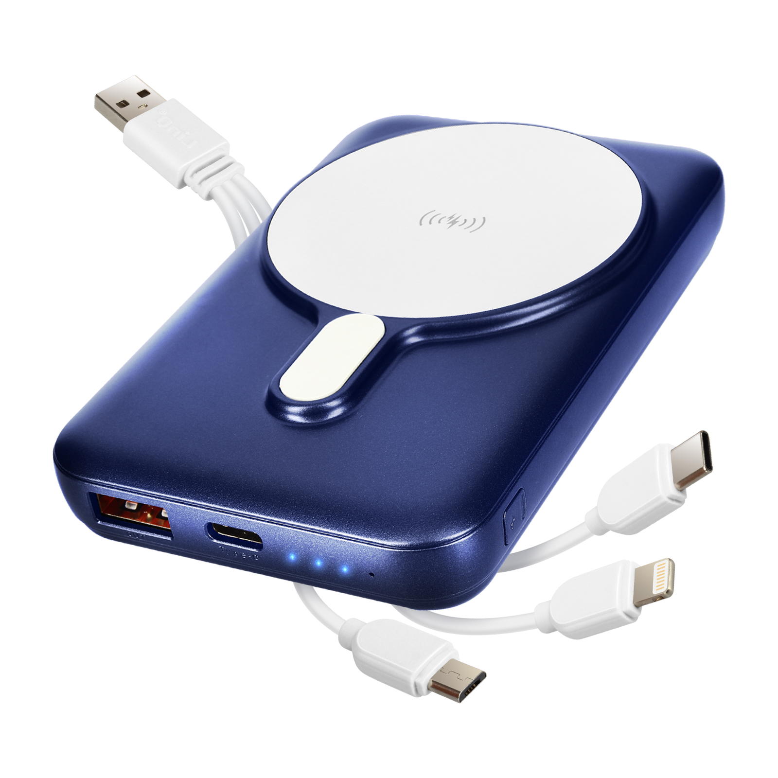 LINQ MagSafe 15.000mAh 3-in-1 + Blau Kabel Powerbanks Universal