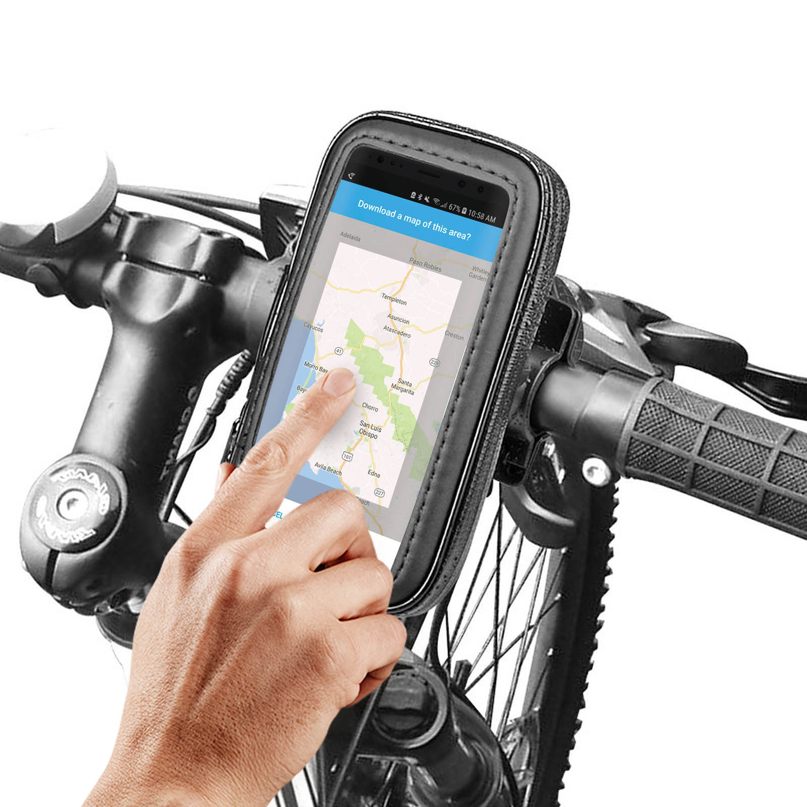 AKASHI ALTBIKEWATERPBLK Handyhalterung fr das Fahrrad, Schwarz | MediaMarkt