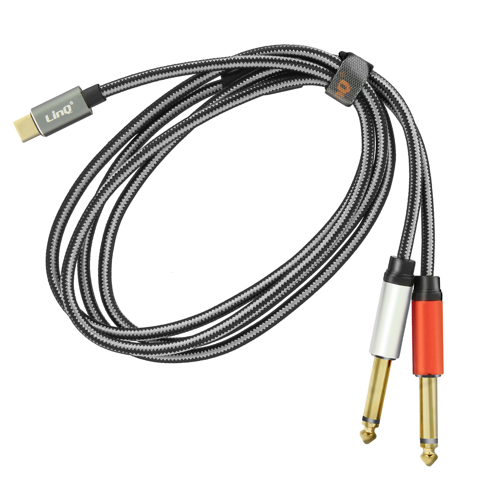 / Audiokabel, 1,5 LINQ Klinke Audiokabel, 6.35mm m 2x USB-C