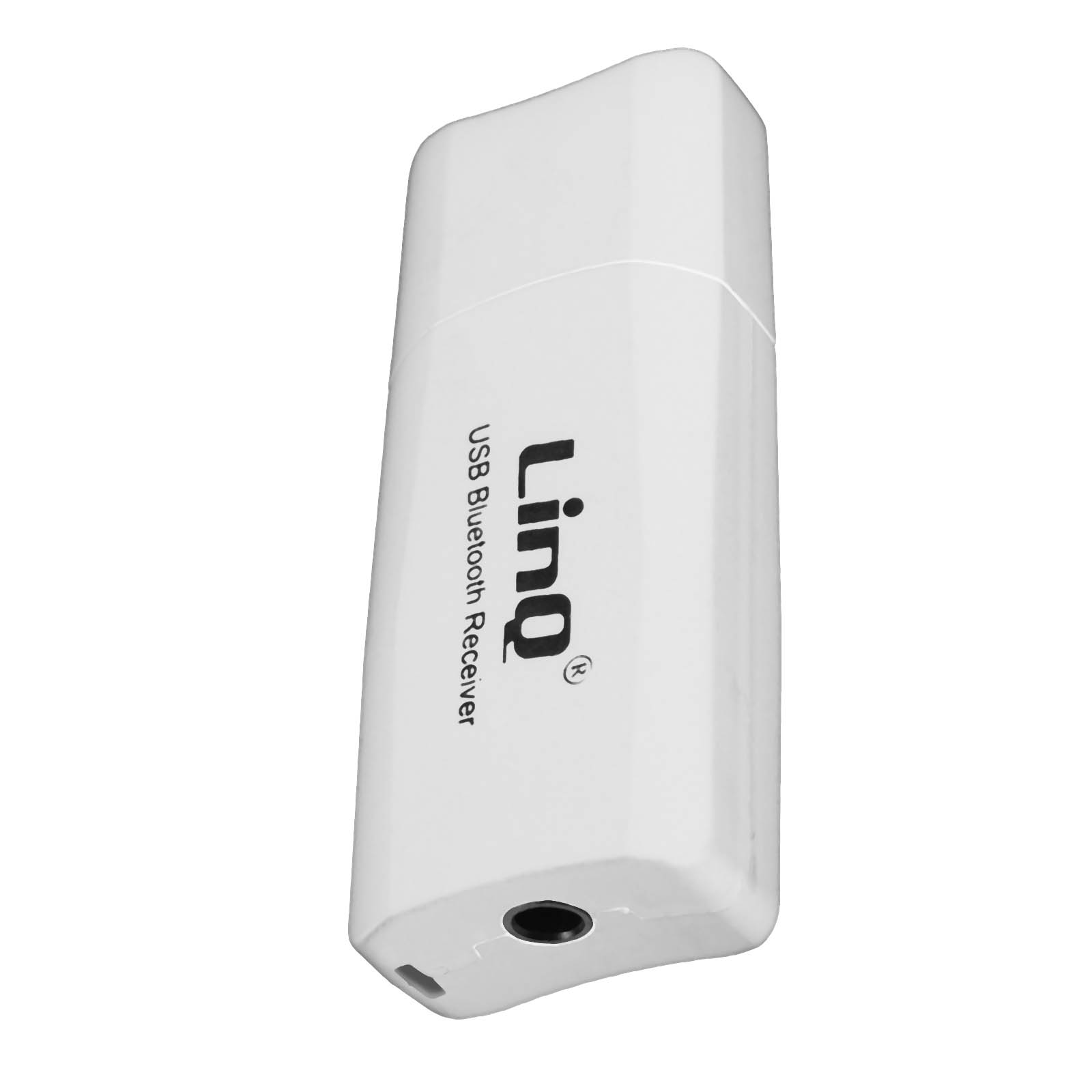 Ricevitore Bluetooth USB bianco con logo Linq.