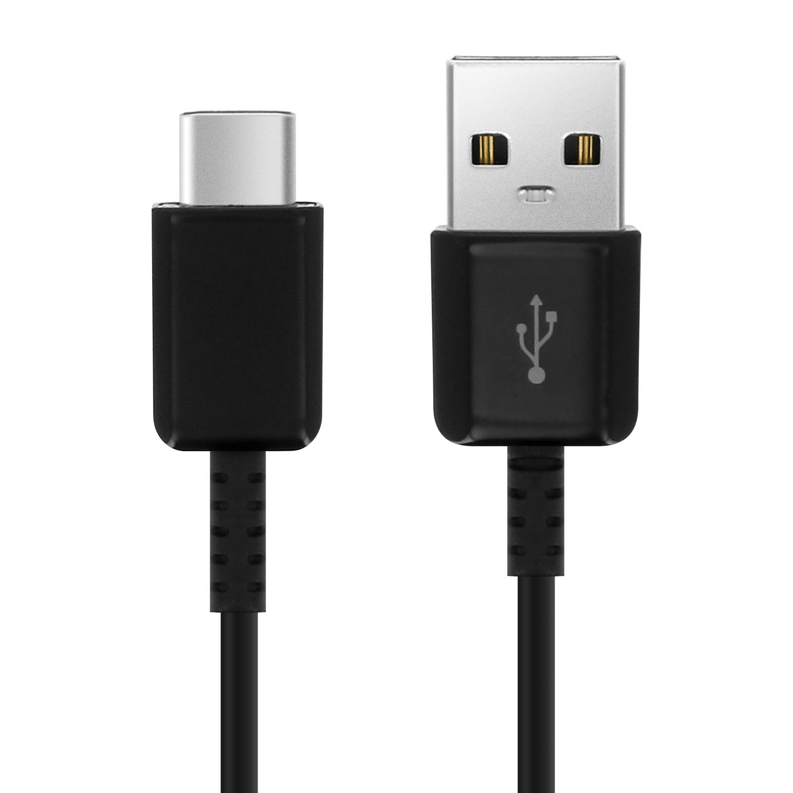 Due cavi USB neri. Uno con connettore USB-C e l'altro con USB standard.