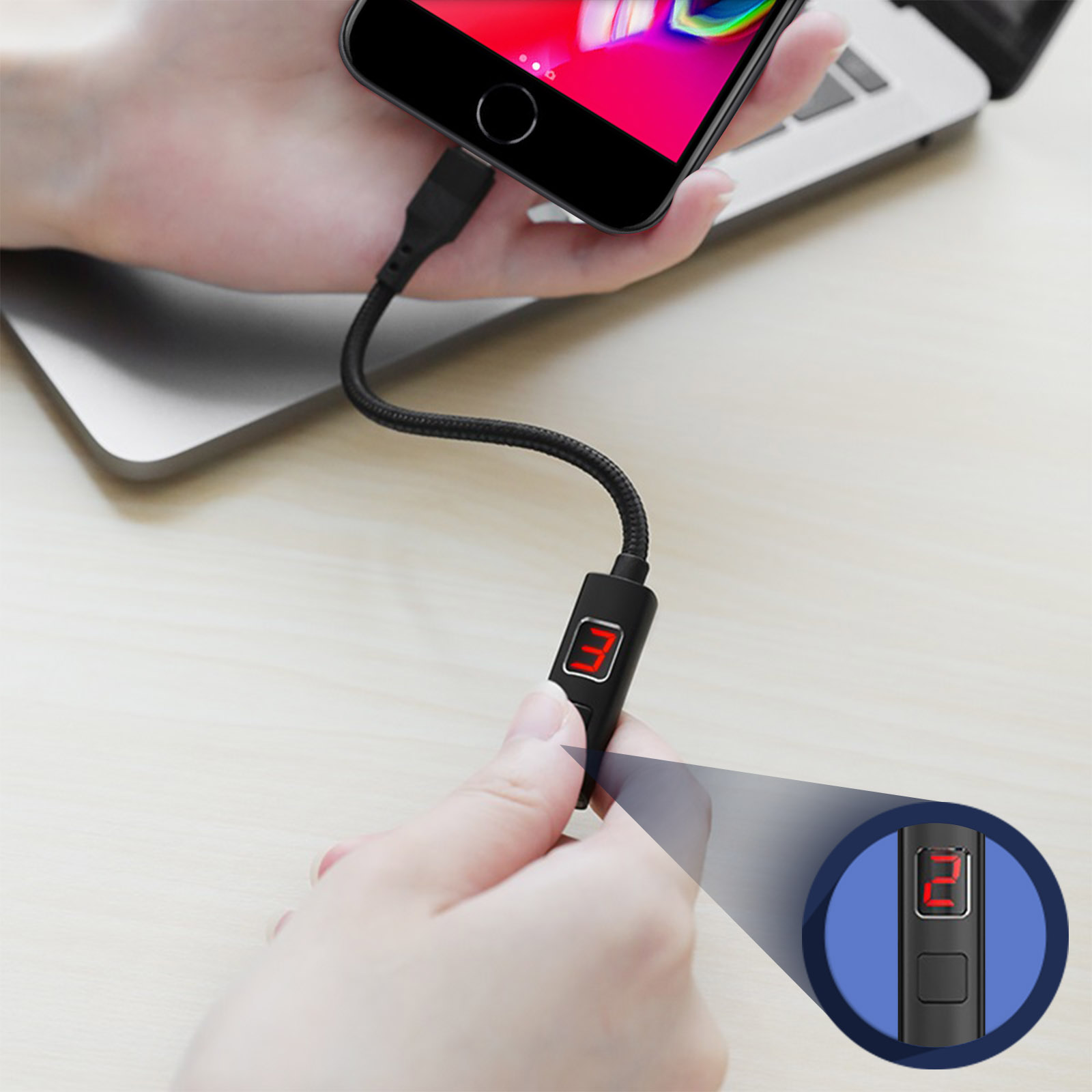 S13 Ladekabel Timer mit HOKO USB-Kabel Lightning