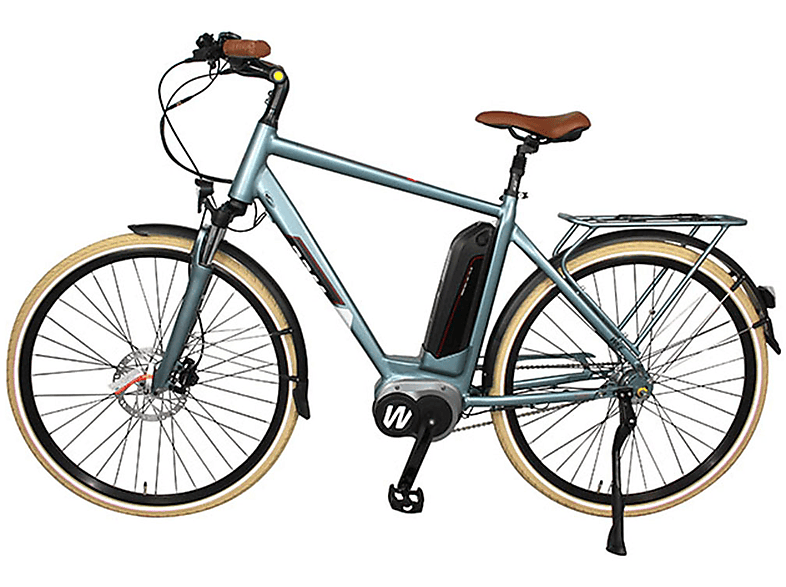 LINGDA blaues E-Bike 250W Damenrad (Laufradgröße: 28 Zoll, Unisex-Rad, Weiss)