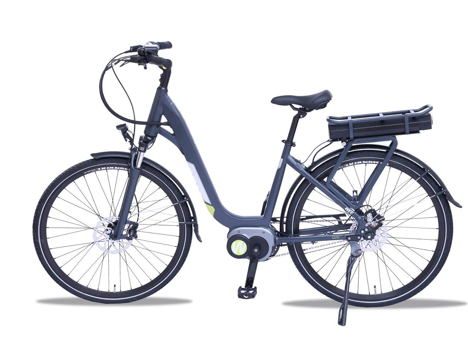 LINGDA 250W elektrische Unisex-Rad, 28 Zoll, Fahrrad-LED-Beleuchtung Citybike (Laufradgröße: blau)