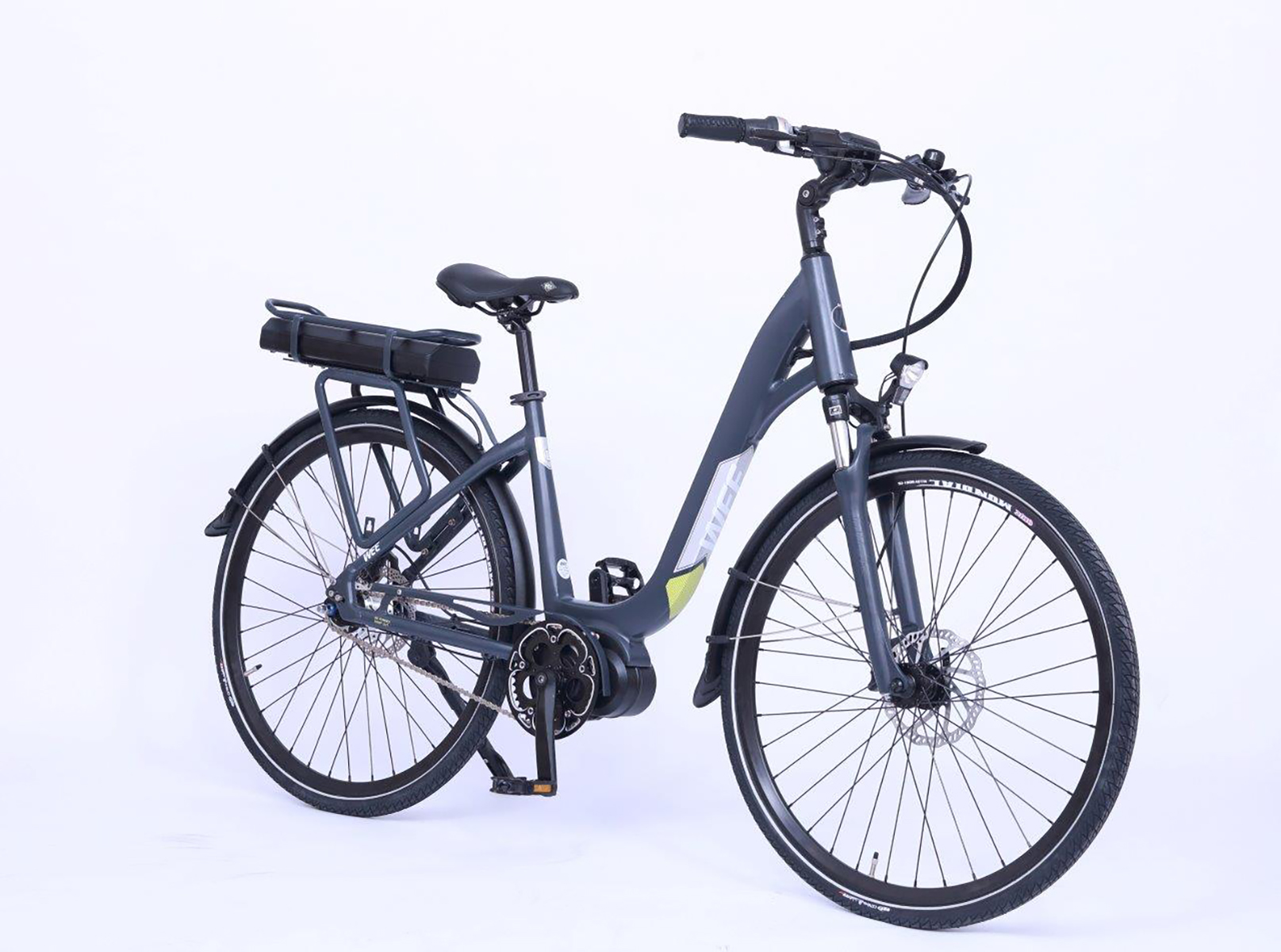 Zoll, (Laufradgröße: 28 elektrische 250W Fahrrad-LED-Beleuchtung blau) Citybike LINGDA Unisex-Rad,