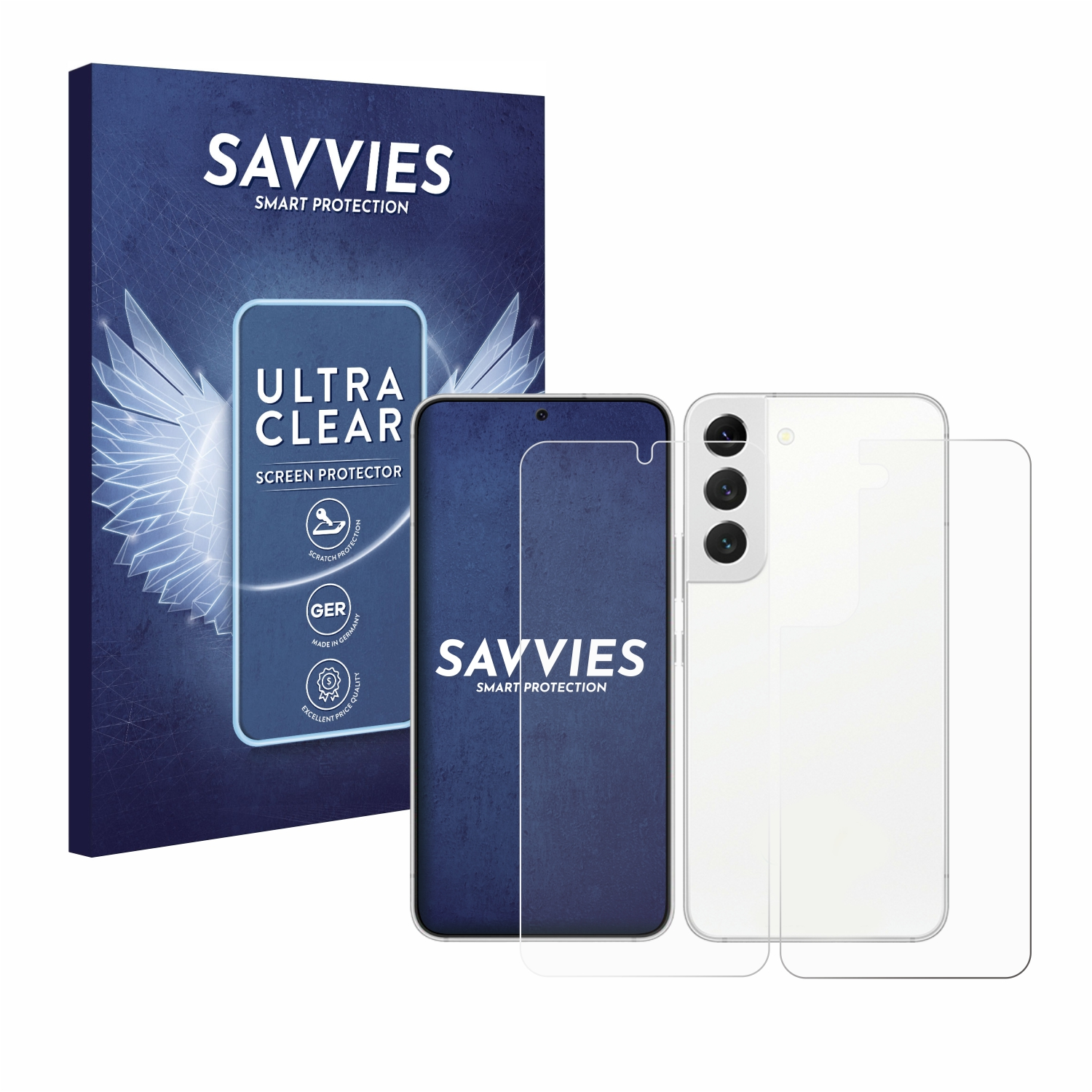 Schutzfolie(für klare 5G) SAVVIES S22 Galaxy Samsung 18x