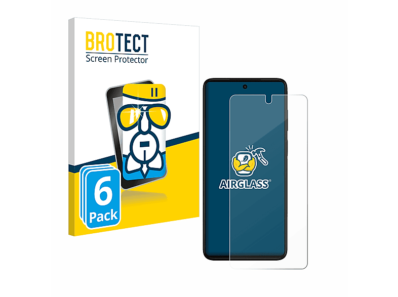 Moto 6x Airglass klare Motorola Schutzfolie(für G52) BROTECT