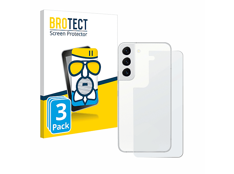 BROTECT 3x Airglass 5G) Samsung Schutzfolie(für Galaxy S22 matte