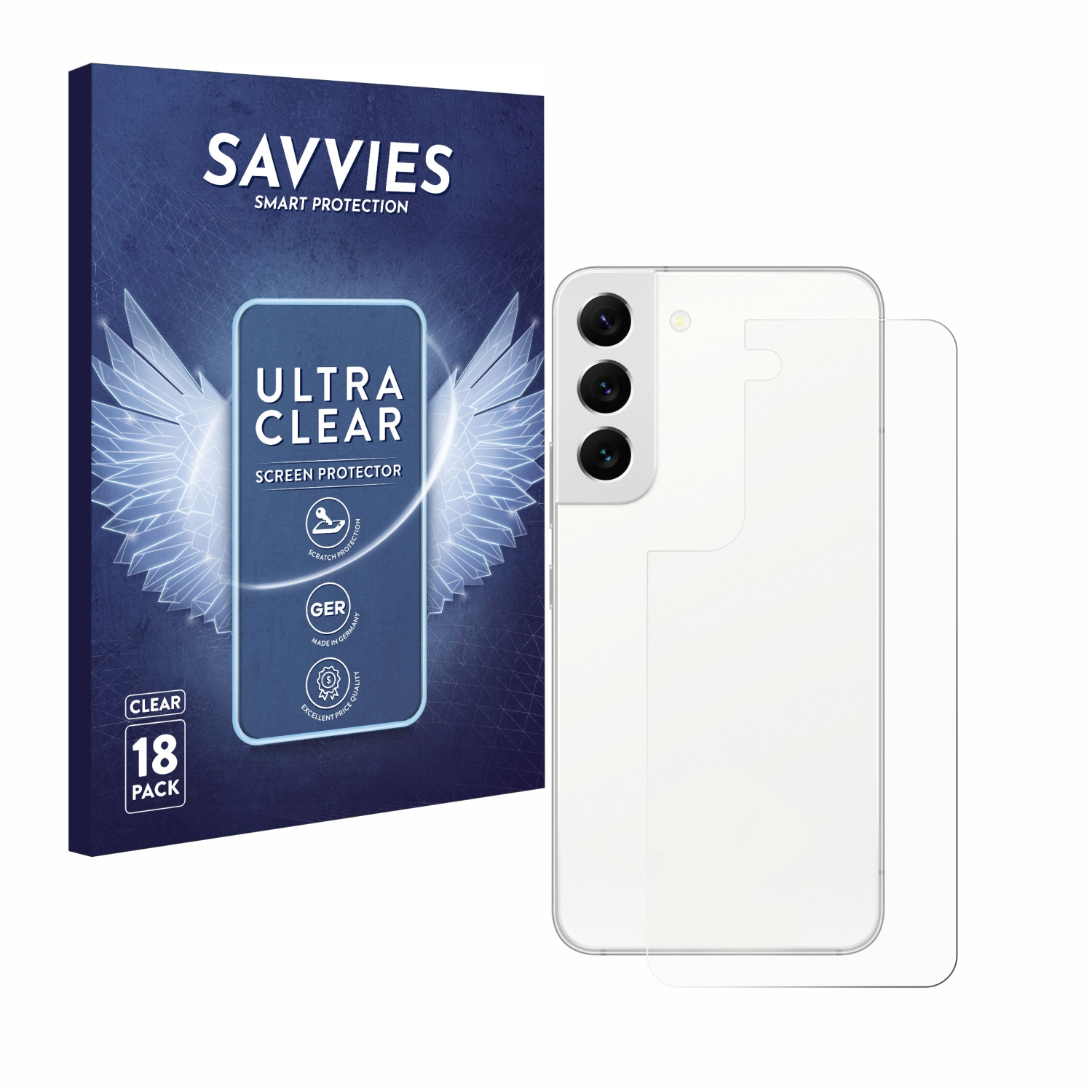 S22 Samsung SAVVIES Galaxy 5G) Schutzfolie(für klare 18x