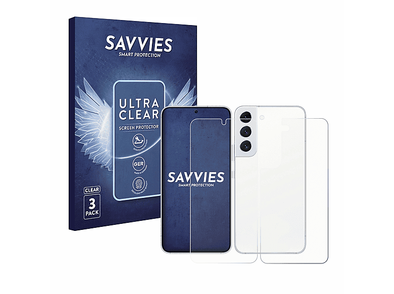 5G) S22 Samsung SAVVIES Schutzfolie(für 6x Galaxy klare