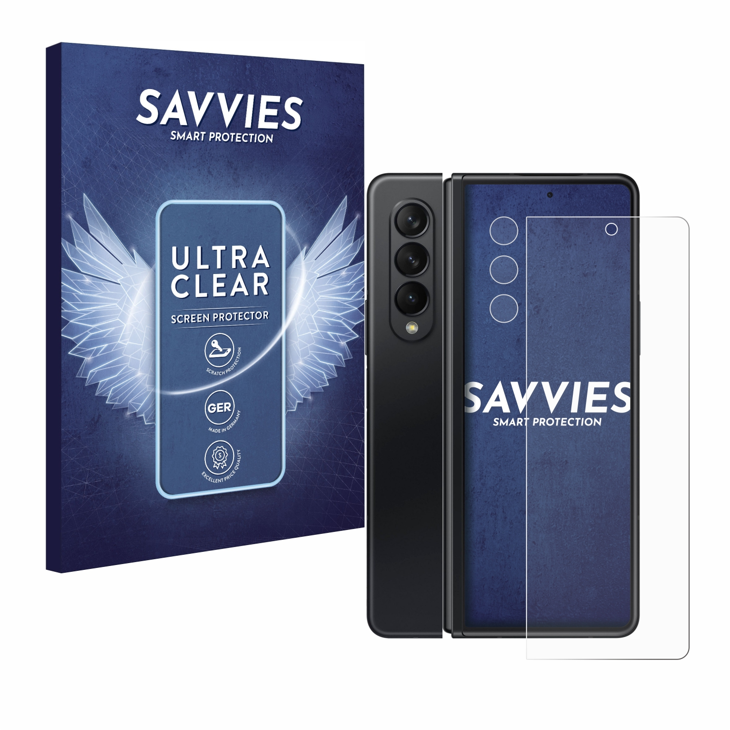 klare Z 5G) Fold Samsung Galaxy Schutzfolie(für SAVVIES 18x 3