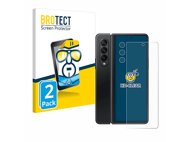 2x BROTECT Fold 3 Schutzfolie(für Galaxy Z 5G) klare Samsung