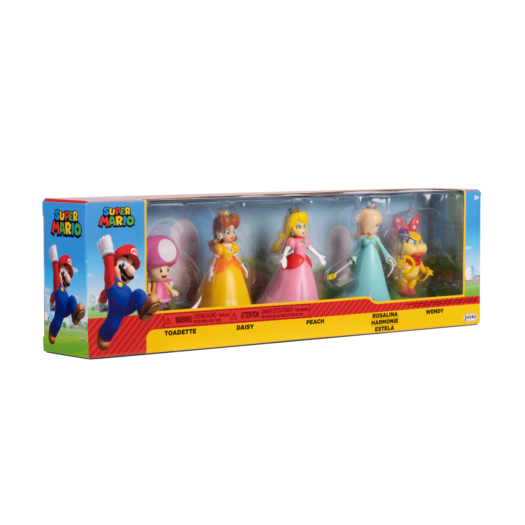 SUPER MARIO Nintendo Set mehrfarbig Pack, 6,5 Spielfigur Super 5er Peach Friends Mario Figuren cm 