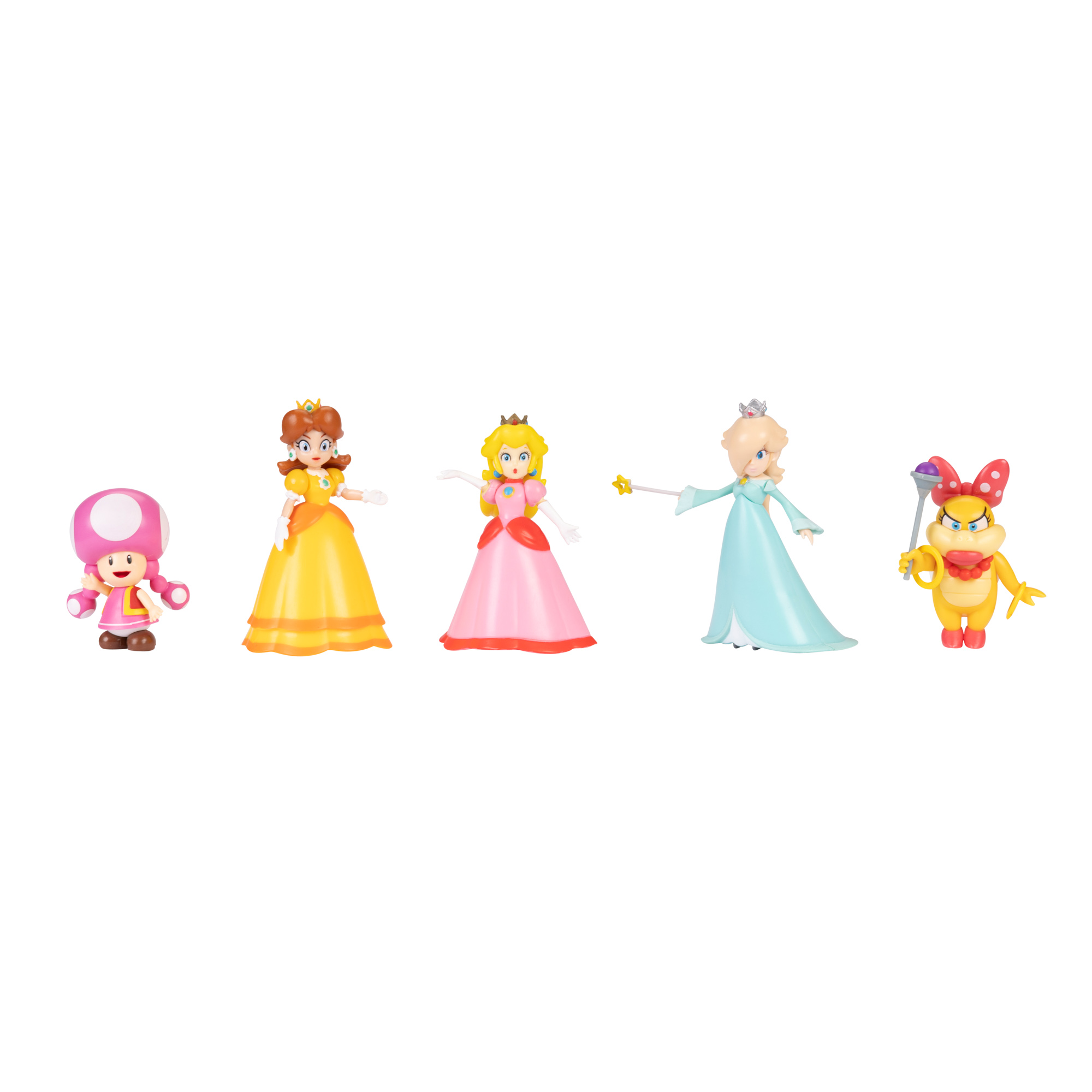 Nintendo mehrfarbig Friends Spielfigur Figuren Mario Set cm & 5er SUPER 6,5 Pack, MARIO Peach Super