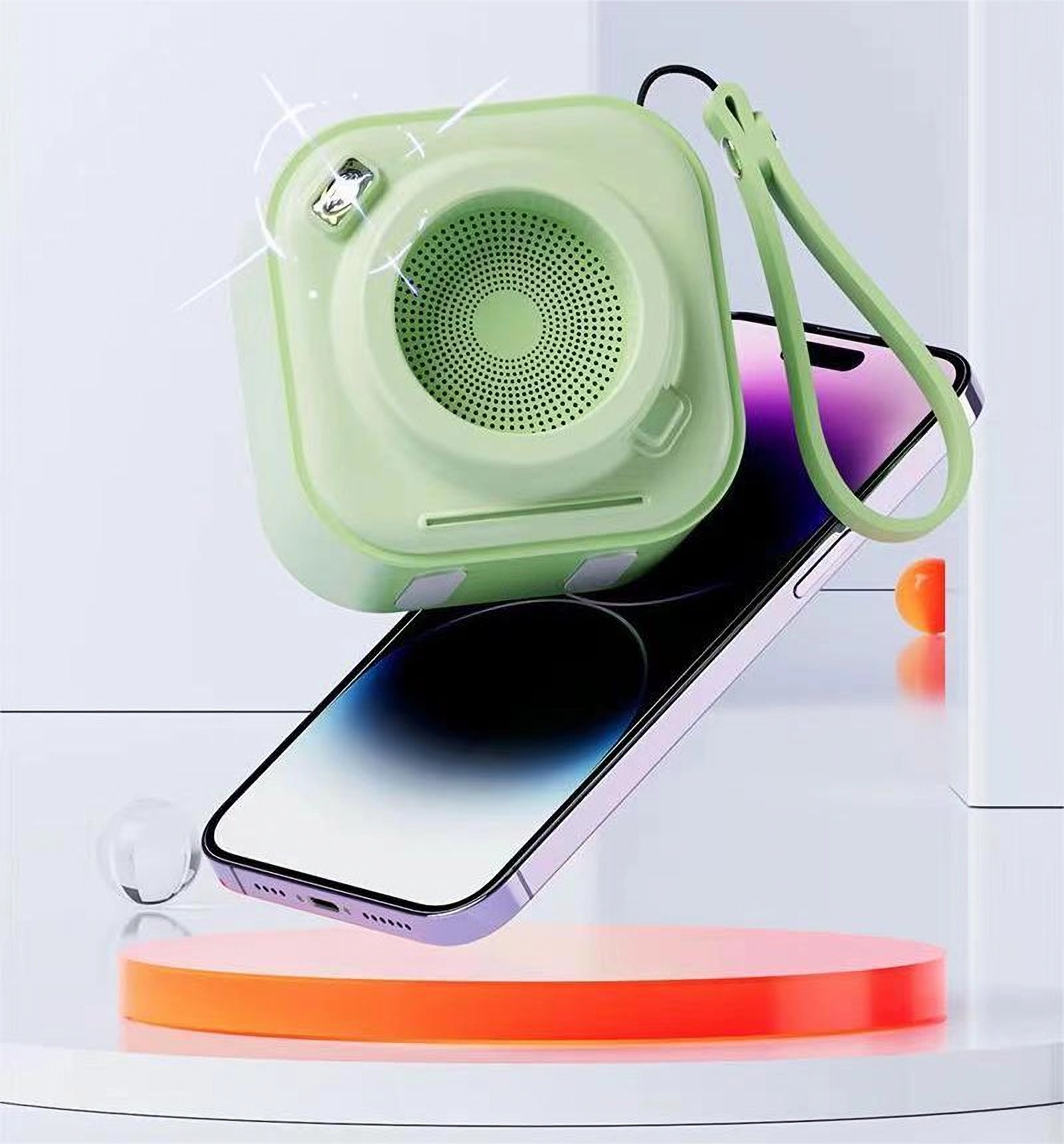 Blue - Bluetooth-Lautsprecher Bluetooth-Lautsprecher, Design in kameraförmigen Tragbarer Klang schönem BRIGHTAKE Lautstarker