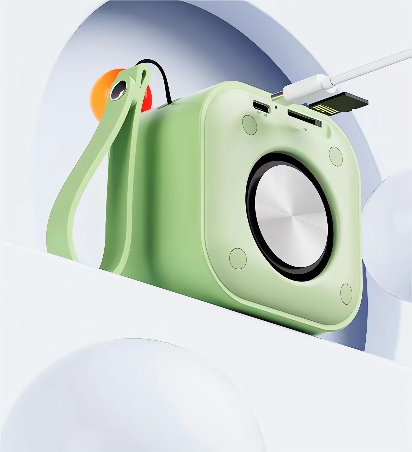 Green box, Design Lautstarker in kameraförmigen Tragbarer Klang BRIGHTAKE Bluetooth Bluetooth-Lautsprecher - schönem