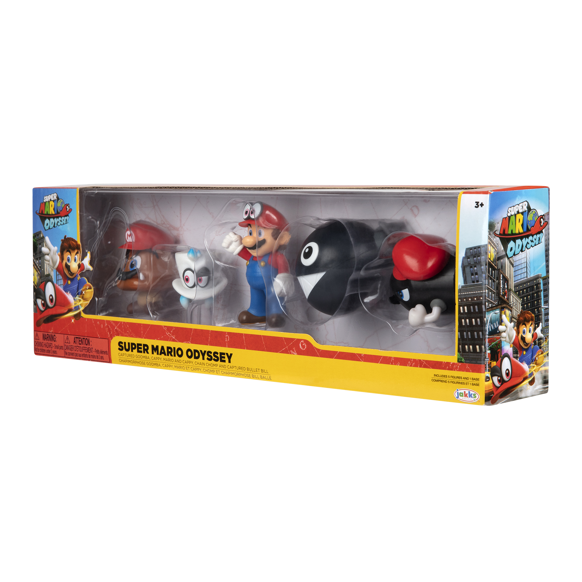 SUPER MARIO Nintendo Spielfigur 6 cm Pack, 5er Odyssey Mario Super mehrfarbig Mario