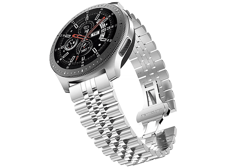 WIGENTO Deluxe Edelstahl / Metall / 42 4 Watch / 4 Galaxy mm 47 / 44 46 mm, 43 Watch 5 Muster Classic Armband, 45mm / Watch Pro 6 mm 6 40 Ersatzarmband, Samsung, 10 / Edelstahl 5 