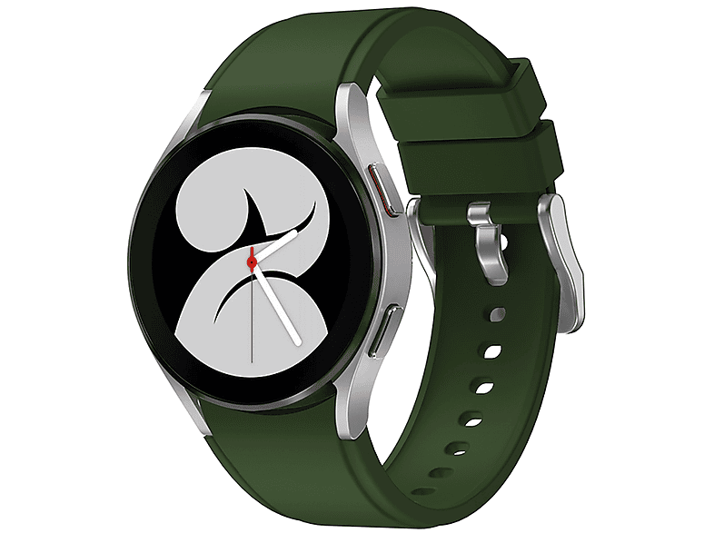 WIGENTO Kunststoff 6 / Samsung, 4 Watch 44 mm 5 / 6 5 Grün Galaxy Ersatzarmband, / Watch / 42 mm Silikon mm, 43 47 Classic Armband, 4 / / 46 Dunkel Pro 40 45mm / Watch