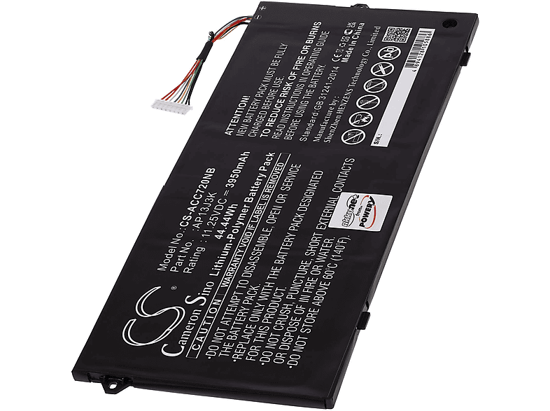 Li-Polymer Chromebook für Acer 15 CB3-532-C6T1 3950mAh POWERY Akku Akku,