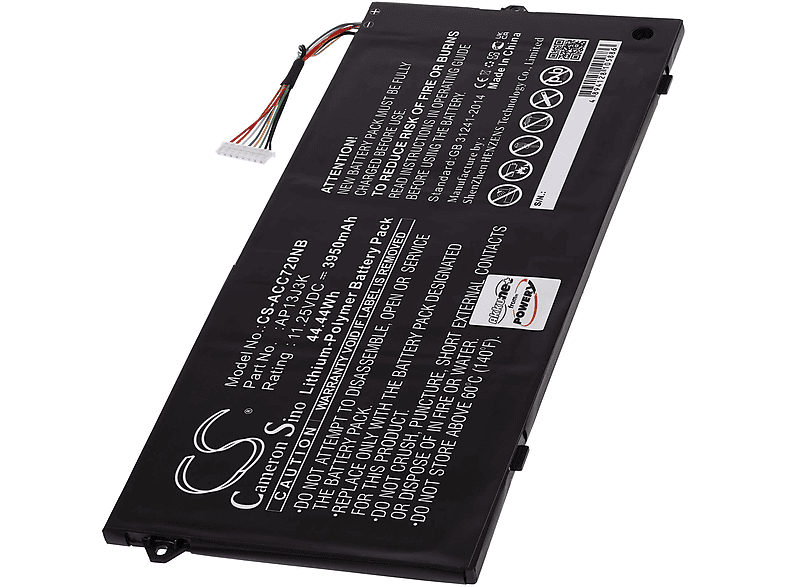 POWERY Akku für Acer Chromebook 11 C720 Li-Polymer Akku, 3950mAh