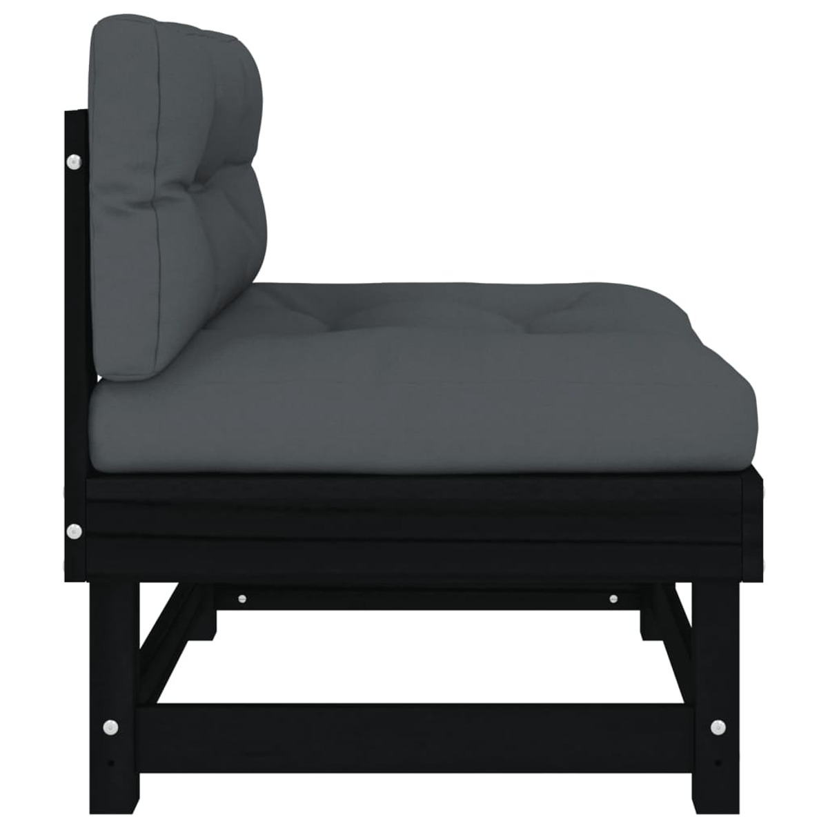 VIDAXL 825461 Gartensofa, Schwarz