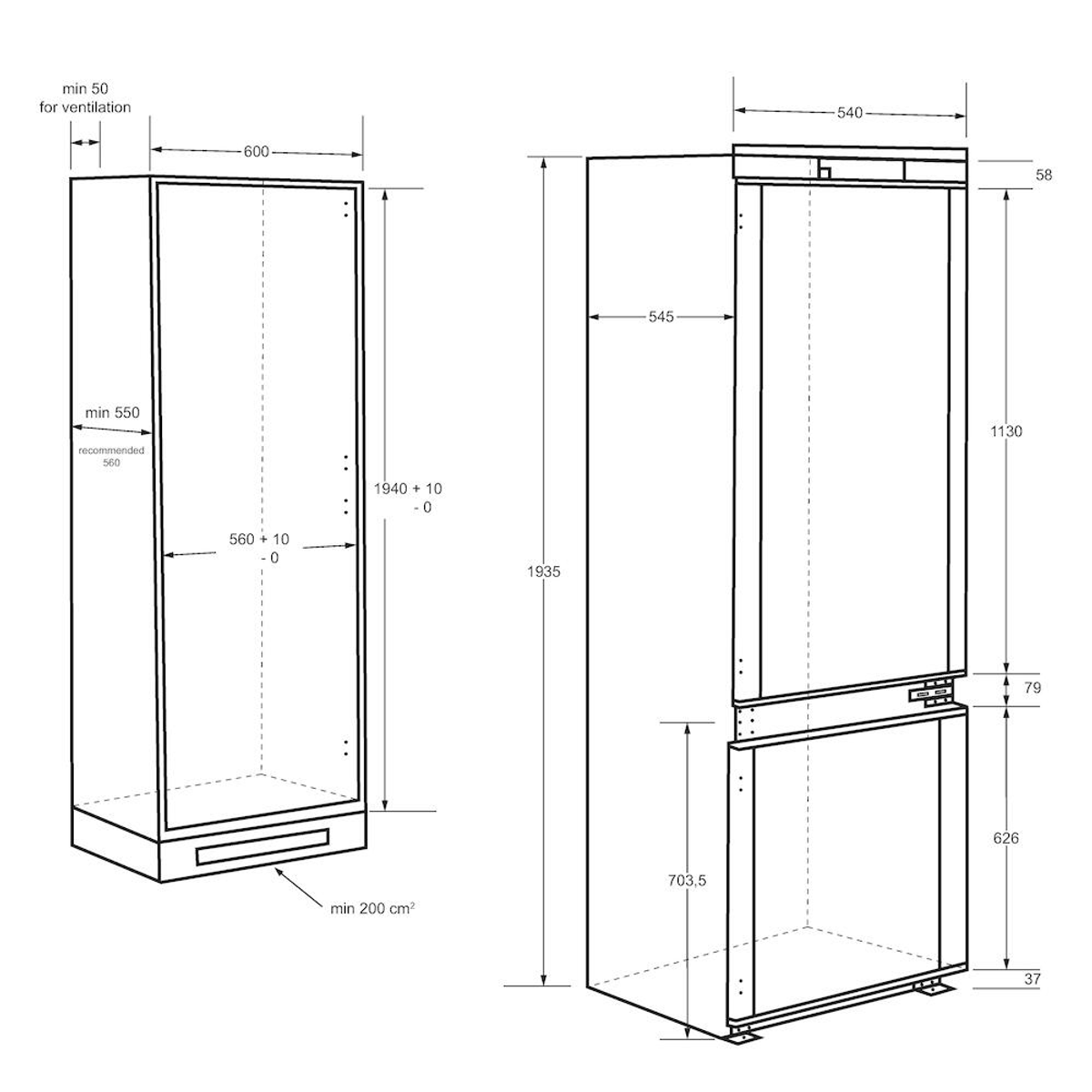 Frigorífico combi - HAIER 34901387, No Frost, Haier Air Surround, Altura 193,5 cm, Capacidad 281 l, Blanco