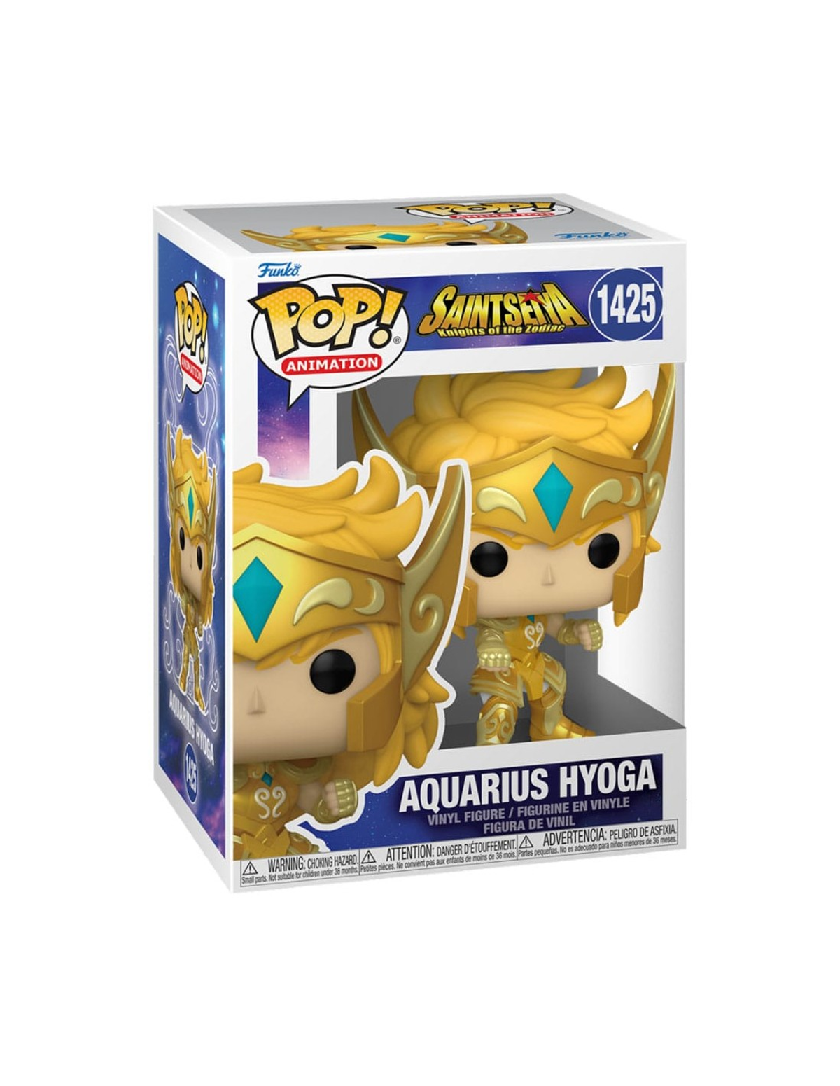 Figurka Funko Pop Aquarius Hyoga w pudełku ekspozycyjnym.