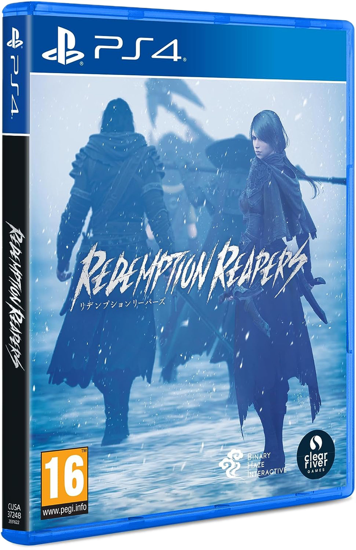 Copertina del gioco PS4. Il gioco è Redemption Reapers. Due figure in armatura con sfondo innevato.